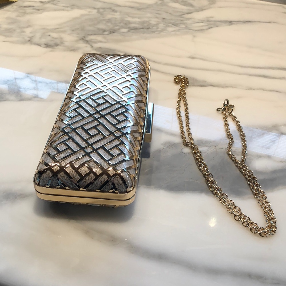 GOLD METAL  “INC” BAG